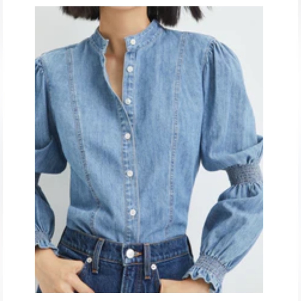 Veronica Beard Women's Blue Denim Top